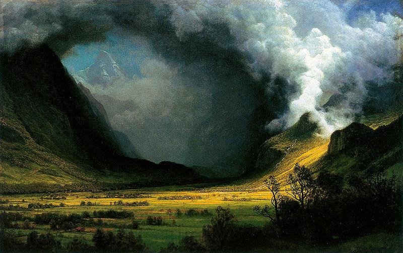 Albert Bierstadt Storm in the Mountains Norge oil painting art